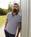 Front Row Striped Jersey polo shirt