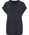 Build Your Brand Women's acid washed extended shoulder tee
