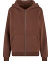 Build Your Brand Women's fluffy zip hoodie