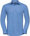 Russell Collection Long sleeve polycotton easycare fitted poplin shirt