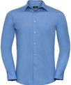 Russell Collection Long sleeve polycotton easycare fitted poplin shirt