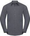 Russell Collection Long sleeve polycotton easycare fitted poplin shirt