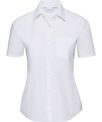 Russell Collection Women's short sleeve polycotton easycare poplin shirt