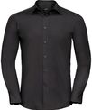 Russell Collection Long sleeve polycotton easycare fitted poplin shirt