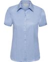 Russell Collection Women's short sleeve herringbone shirt