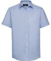 Russell Collection Short sleeve herringbone shirt