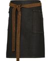 Premier Division waxed-look denim waist apron