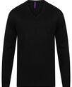 Henbury Cashmere touch acrylic v-neck jumper