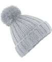 Beechfield Verbier fur pop pom chunky beanie