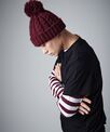 Beechfield Cable knit melange beanie