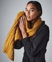 Beechfield Cable knit melange scarf