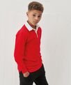 Front Row Kids long sleeve plain rugby shirt