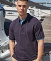 Front Row Contrast piqué polo shirt