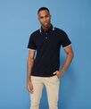 Henbury Double tipped collar and cuff polo shirt