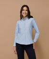 Henbury Women's modern long sleeve Oxford shirt