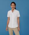 Henbury Women's modern short sleeve Oxford shirt