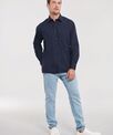 Russell Collection Long sleeve polycotton easycare poplin shirt
