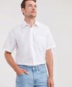 Russell Collection Short sleeve polycotton easycare poplin shirt