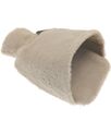 Ribbon Luxury foot hot water bottle and cover in plush faux fur