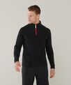 Finden & Hales ¼ zip long sleeve fleece piped