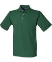 Henbury Classic cotton piqué polo with stand-up collar