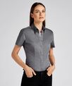 Kustom Kit Women's corporate Oxford blouse short-sleeved (tailored fit)
