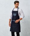 Premier Domain contrast denim bib apron