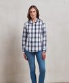 Premier Women's Ginmill check cotton long sleeve shirt