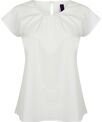 Henbury Women's pleat front short sleeve blouse