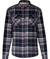 Kariban Sherpa-lined checked shirt jacket