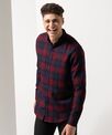 SF Brushed check casual shirt with button-down collar
