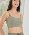 SF Women's sustainable fashion cropped cami top with adjustable straps