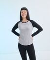 SF Women's long sleeve baseball t-shirt