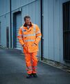 Yoko Hi-vis polycotton cargo trousers with kneepad pockets