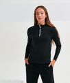 Womens TriDri® recycled long sleeve brushed back ¼ zip top