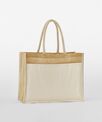 Westford Mill Cotton pocket natural starched jute shopper