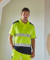 Yoko Hi-vis two-tone polo shirt