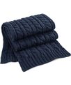 Beechfield Cable knit melange scarf