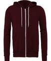 Bella Canvas Unisex polycotton fleece full-zip hoodie