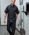 Premier Studded front short sleeve chef's jacket